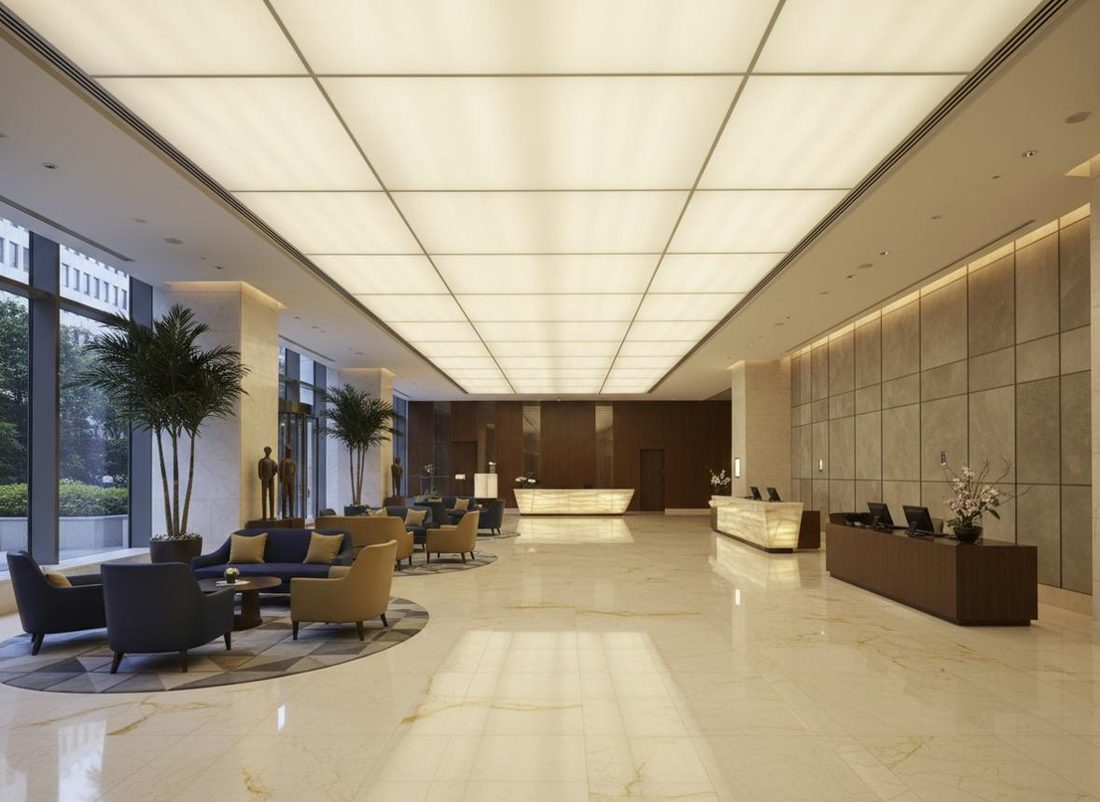 Lobby stretch ceiling