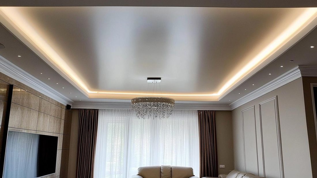 Satin stretch ceiling