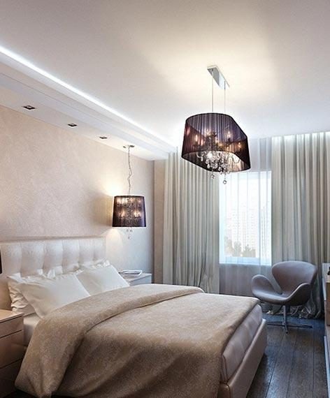 Satin bedroom ceiling