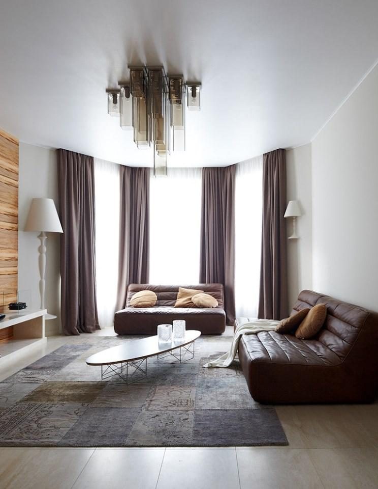 Satin living room ceiling