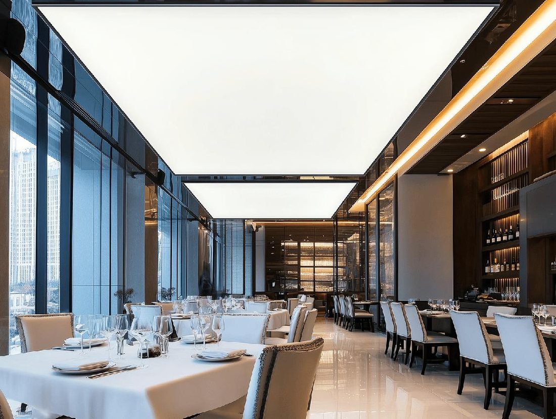 Translucent restaurant ceiling